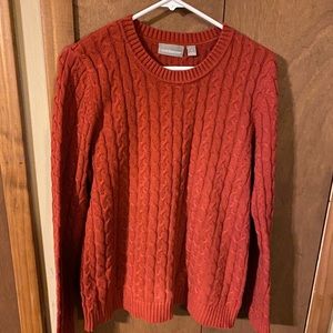 🍁NWOT cable knit sweater in brick 🍁